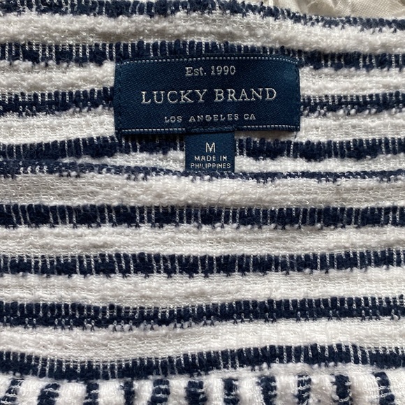 Lucky Brand blue and white striped tank top size medium - Picture 2 of 2